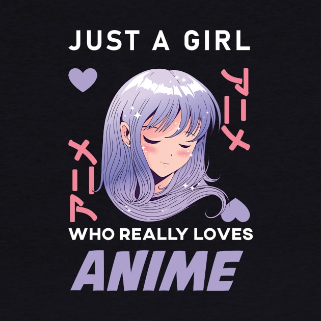 Girl Loves Anime Anime Cosplay Otaku Anime Girl by wbdesignz